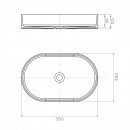 ARCISAN solid surface 580 x 380mm above counter basin - Matte White_Tech