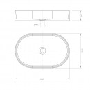 Arcistone 580 x 380 x 110mm above counter basin - Carrera Marble