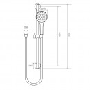 Arcisan Single Setting Handshower with Slide Rail set_tech