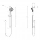 Arcisan Fusion Air handshower and slide rail set_Tech