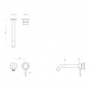 Axus Pin Lever Wall Mount Basin/Bath Mixer 2 plates_Tech