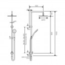 Axus Shower Column with handshower set - bottom diverter_Tech