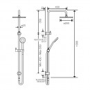 Axus Shower Column with handshower set - top diverter_Tech