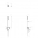 Axus Tubular Handshower on Fixed Wall Bracket_Tech