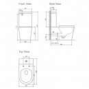 Axus Rimless Dual Inlet Toilet Suite Slim Line Seat_Tech