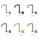 Axus Pin basin mixer with fixed squareline spout_finishes