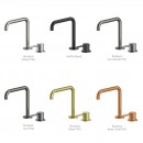 Axus Pin basin mixer with fixed squareline spout_finishes
