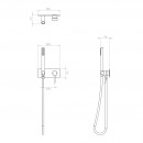 Axus Pin shower mixer and handshower with plate_tech