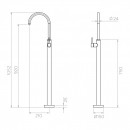 Axus Pin Lever Freestanding Bath Mixer_Tech