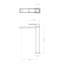 Eneo Square Basin Mixer - 245mm Spout_tech