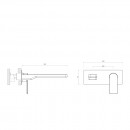 Kibo Wall mixer set - 200mm spout_tech