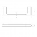 Kibo Guest Towel Holder 260mm_tech