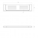 Kibo Shelf With Drain Slot 440mm_tech