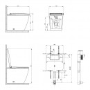 Neion wall faced intelligent toilet with remote and Arcisan concealed cistern_Tech