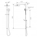 Synergii Shower Column with Round Showerhead and Hand Shower_Tech