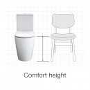 Synergii Wall Faced Pan, in-wall Cistern, Kibo flush panel with Slim Line Seat_ComfortHeight