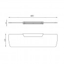 Synergii Glass Shelf 40cm_Tech