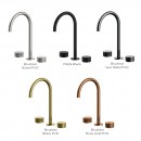Trillion Basin set with extended height spout_finishes