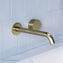 Venn Wall Mixer Set - 220mm spout_brushed brass_close up_hero