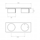 Shower mixer and 3-way diverter with plate_tech