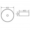 Fluut 400 Round Above Counter Basin- Matte White_Tech