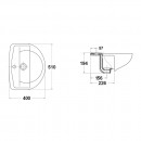 Flag semi-recessed wash basin_Tech