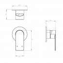 Kibo bath/shower mixer - round back plate_tech