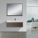 Kibo Mirror with Shelf - 900 x 700 - matte black frame_Hero