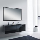 Kibo Mirror with Shelf - 1200 x 700 - matte black frame_Hero