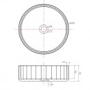 Kasta-Lux FIC above counter faceted round basin with pop up waste | White Stone_TECH