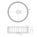 Kasta-Lux FIC above counter faceted round basin with pop up waste | White Stone_TECH