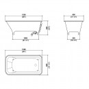 Morphing 1500 White Freestanding Bath_Tech