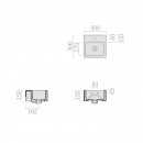 Plus Design 300 x 300 wall hung basin_Tech