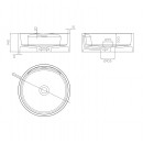Plaza solid surface Ø400mm above counter basin - Matte White_Tech