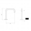 Venn Basin mixer with fixed squareline spout_tech