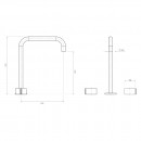 Venn Basin Set with Extended Height Squareline Spout_tech
