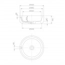Venn 420 Round Above Counter Basin - Matte White_Tech