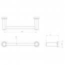 Vierra Towel Rail 26cm_tech drawing