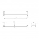 Vierra Towel Rail 60cm_tech drawing