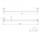 Vierra Towel Rail 80cm_tech drawing