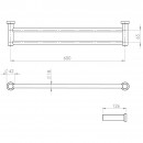 Vierra Double Towel Rail 60cm_tech drawing