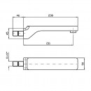 Zucchetti Soft Bath Spout Wall Mounted 230mm _Tech