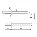 Zucchetti Savoir Bath Spout 220mm_Tech