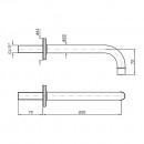 Savoir Bath Spout 220mm Smooth Flange_Tech