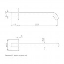 Gill Wall Spout - 220mm length_Tech