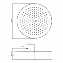 Zucchetti Round Ceiling Mounted Rain Shower With Light 320mm_Tech