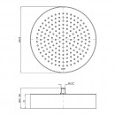 Zucchetti Round Ceiling Mounted Rain Shower 320mm_Tech