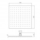 Zucchetti 300 x 300mm square showerhead_Tech