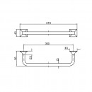 Zucchetti Bellagio Towel Rail 30Cm_Tech