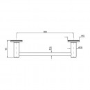 Savoir Towel Rail 30cm Smooth Flange_Tech